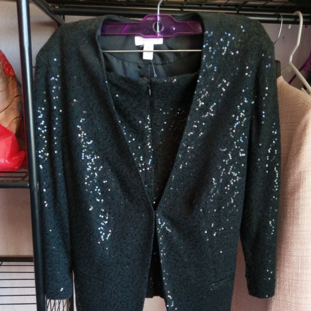 Charter Club Evening skirt Suit BLING